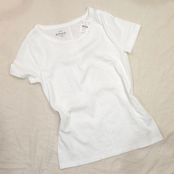 J.Crew Tops - J.Crew Girlfriend Crewneck Tee - White/ Size XS